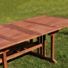 Set da giardino in teak con tavolo allungabile e 10 sedie